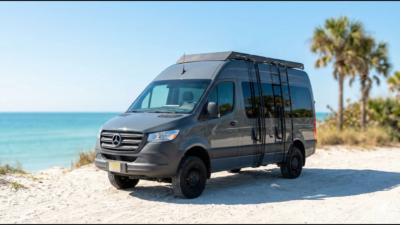 Ваш мобильный приморский оазис: знакомство со светлым и просторным кемпером, изготовленным на заказ.