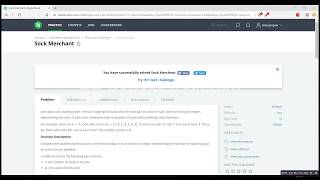 HackerRank|Sock Merchant challenge with python3
