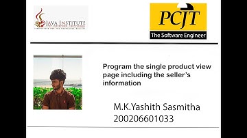 Program the single product view page including the seller’s information