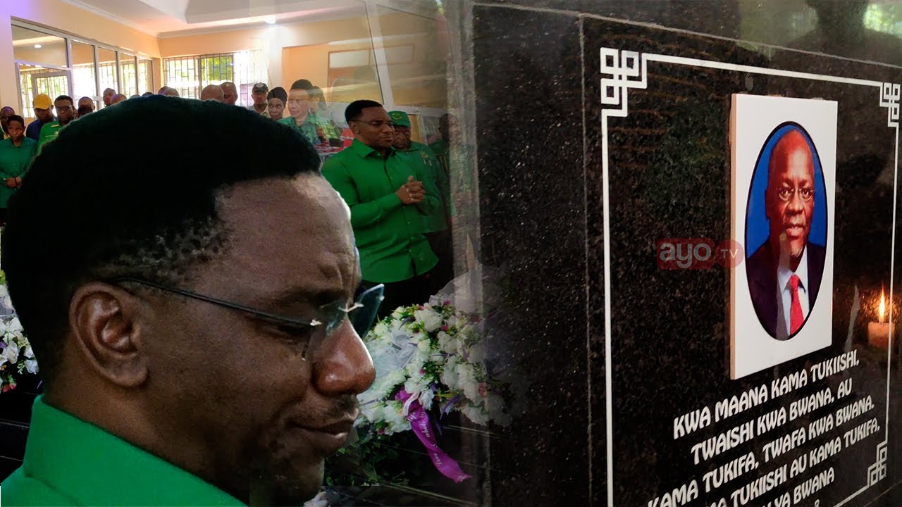 MAKONDA AMWAGA MACHOZI NA KUWALIZA WATU KWENYE KABURI LA MAGUFULI 