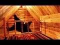 Free DIY Wood Railing in the Loft of an Off Grid Log Cabin | Traditional Woodworking with Hand Tools
