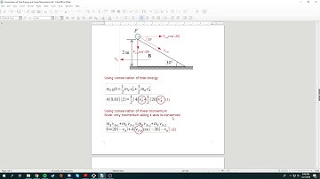 Dynamics: Kinetics of Particle, Conservation of Total Energy and Linear Momentum Example