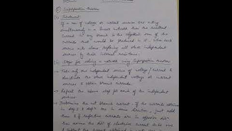 Complete notes on Network theorems in Electrical circuit analysis