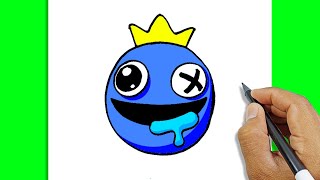 how to draw rainbow friends blue head rainbow friends drawing