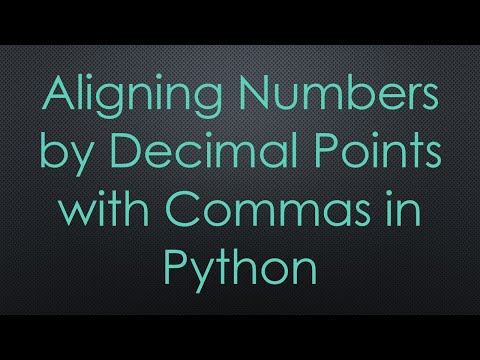 Aligning Numbers by Decimal Points with Commas in Python