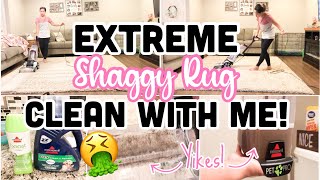 EXTREME CLEAN WITH ME 2021 | HOW TO CLEAN A SHAG RUG | SAFAVIEH RUG | BISSEL PRO HEAT RUG CLEANER screenshot 3