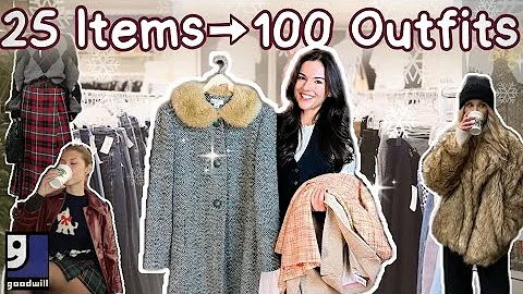 I Tried Building a Cozy Capsule Wardrobe Using Only Thrifted Pieces from Goodwill!