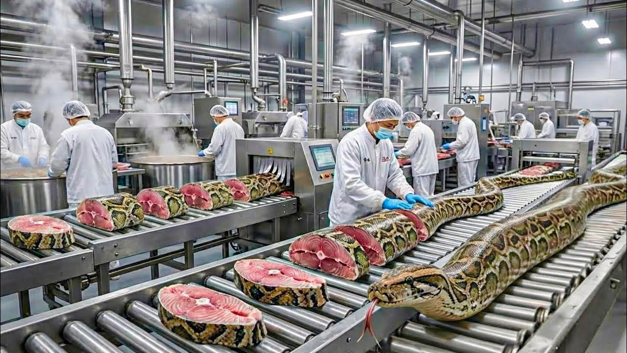 Technology Exposed: The Real Python Farming Process for Meat and Skin