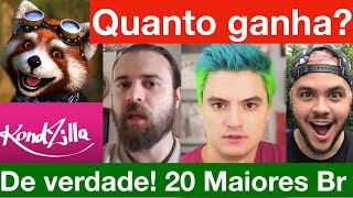 Quanto ganha os 20 maiores do Youtube Brasil? Treta News, Nando Moura, Irmãos Neto, Kondzilla...