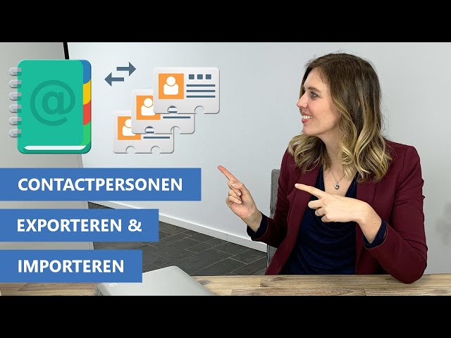 Outlook Contactpersonen importeren & exporteren