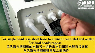 KASU Laser How to connect laser tube with water chiller