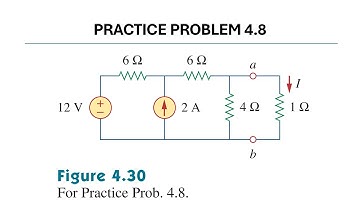 Practice Problem 4.8 Fundamental of Electric Circuits (Sadiku) 5th Edition - Thevenin Theorem