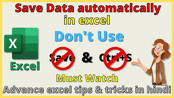 How to save data automatically in excel | AutoSave Excel files | Excel Tips & Tricks