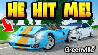 A Bad Driver REAR ENDED My $1M SUPERCAR In ROBLOX Greenville!