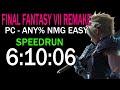 Final Fantasy VII Remake PC Any% NMG Easy in 6:10:06