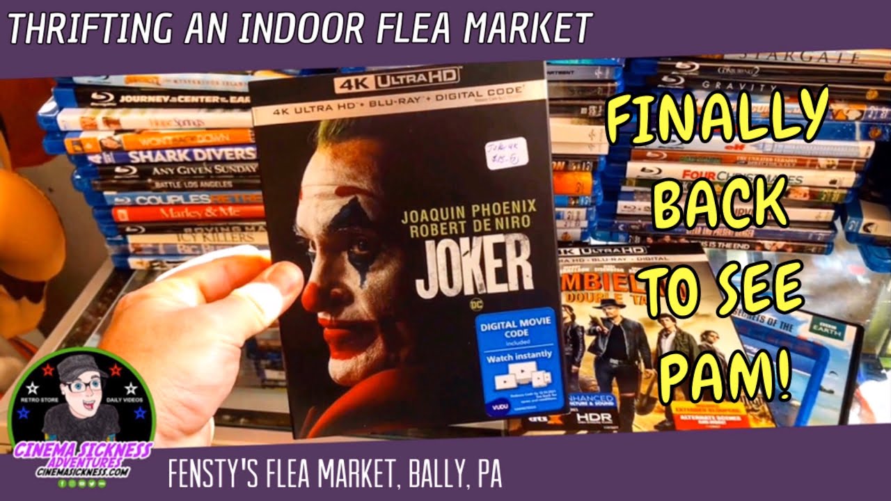 THRIFTING AN INDOOR FLEA MARKET FOR 4K MOVIES | Fensty’s Flea Market: Bally, PA