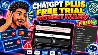 ChatGPT Plus Free Trial Payment Failed Fix Telugu 🔴 | Payment Not Approved (UPI/Card) || Fasak Squad