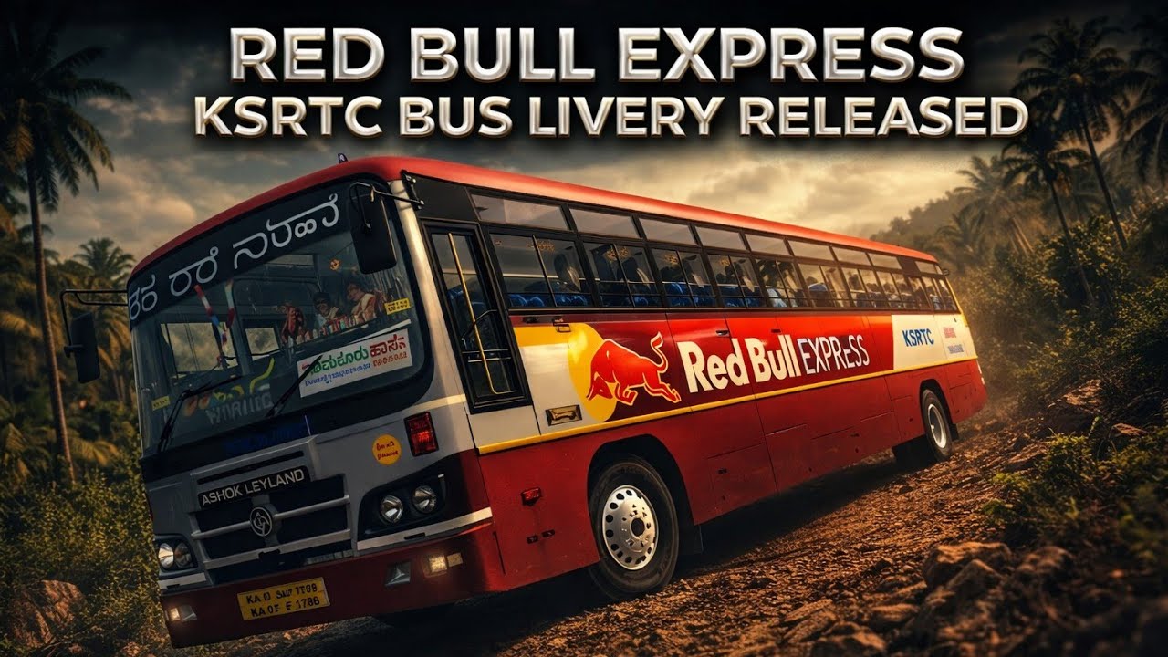 😍😘A NEW RED BULL EXPRESS KSRTC BUS LIVERY FULL HD DETAILED LIVERY RELEASED 😍😘