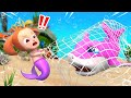 The mermaid is caught + Baby Shark - Animal Song | Rosoo - Song For Kids | Nursery Rhymes