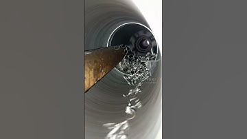 Inside turning in process on lathe machine.