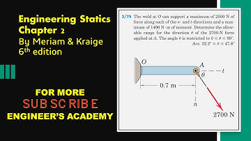 2-75 | Engineering Statics | Force couple System | Engineers Academy