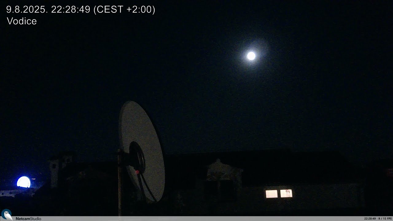 Saturday 9 August 2025 Camera 1 - Full moon and moonrise night