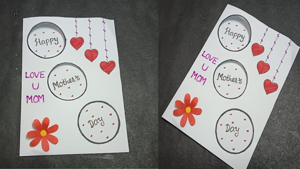 DIY Mother's Day greeting card making / Easy and Beautiful handmade ...