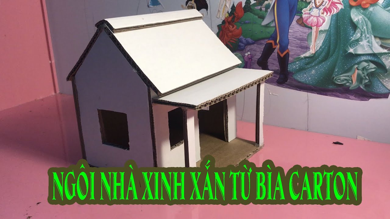 Cắt gấp ngôi nhà từ bìa carton cực đơn giản cho những... - youtube