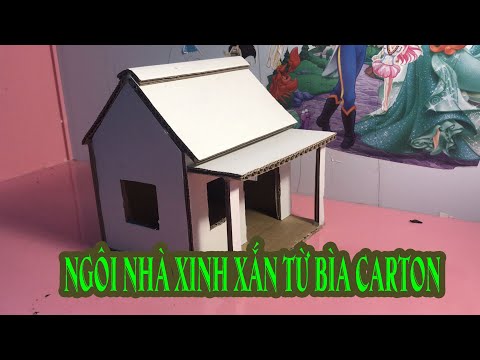 Video Cắt gấp ngôi nhà từ bìa carton cực đơn giản cho những... - youtube