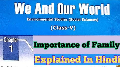 Importance Of Family 👪  DAV Class 5 Social Science Chapter 1 Explained in Hindi ||ADARSH 999