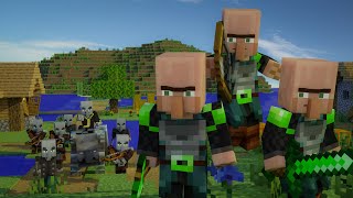 Villagers vs Pillagers EP1  The guardians of the village EP 1 (Minecraft animation)