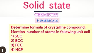 Solid state numericals class 12 with solutions #chemistry Net Worth
