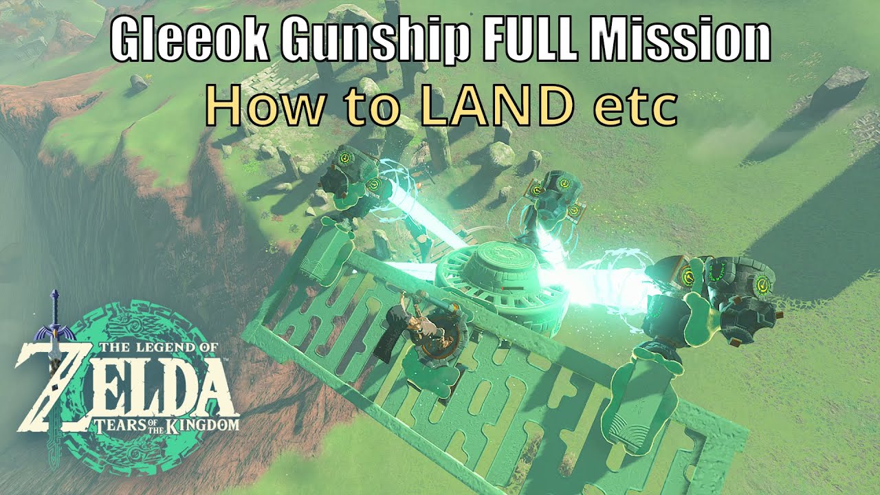 Full Gleeok Gunship Mission: Take off/Flight/Spin2Win/LANDING