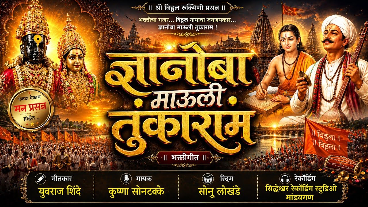 ज्ञानोबा माऊली तुकाराम Nanoba Mauli Tukaram Gajar | सिध्देश्वर बॅन्जो मांडवगण |#वारीवारीवारीपंढरीची 