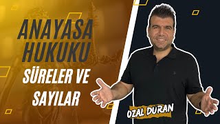 13 Daki̇kada Özal Hoca İle Anayasa Hukuku Süreler Ve Sayilar Tekrari