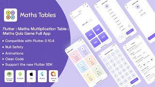 flutter math multiplication table full app || math quiz app || android and  IOS app ready to publish screenshot 4