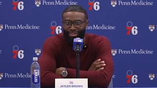 Jaylen Brown talks trade to 76ers & relationship with Jayson Tatum - Full Press Conference