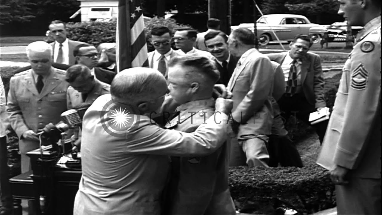 President Harry S Truman presenting Medals of Honor at White House, Washington DC...HD Stock Footage