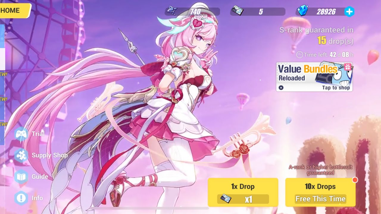Honkai Impact 3 gacha Elysia Hi♪ Love Elf♥ and New God Key