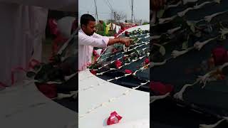 #suno raja rangdar 🎊 prakash flower decoration patepur gopinath #viral #flower #decoration #shorts 🎊