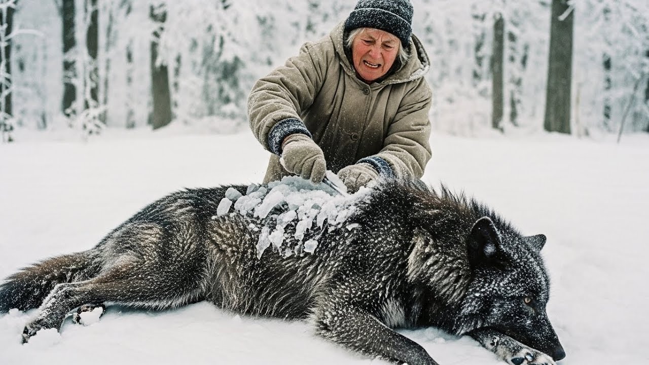 Anciana salvó a un lobo congelado... Sin saber que despertaba al Rey del Bosque...