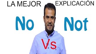 CUANDO Usar NO y NOT En INGLES