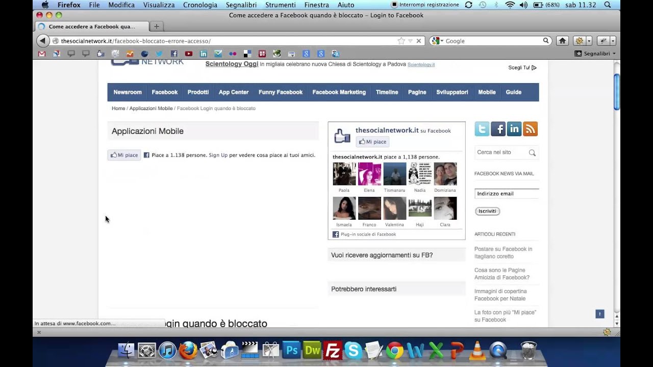 Facebook login youtube Facebook accedi subito subito