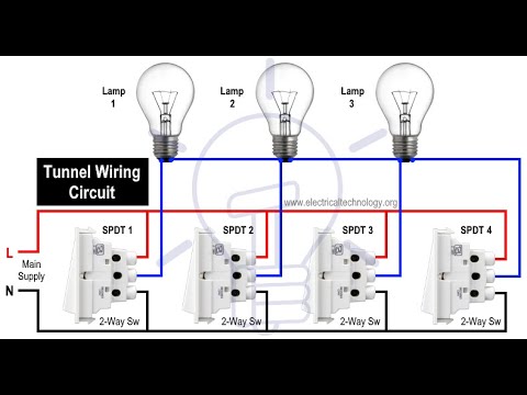 Tunnel Wiring Circuit Diagram For Light Control Using Switches