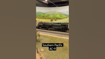 Southern Pacific AC-9 on Tehachapi loop | #hoscale #train #layout #railroad #southernpacific #steam