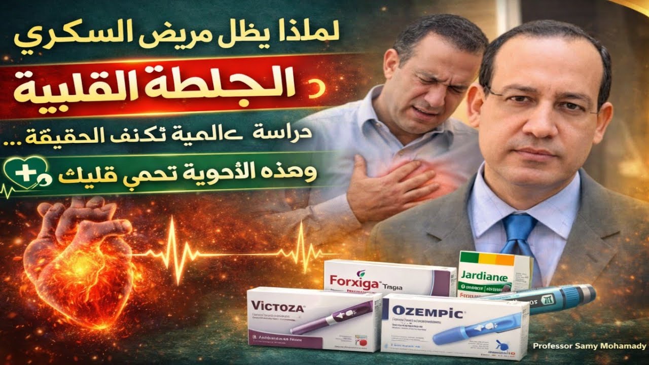 لماذا مريض السكري أكثر عرضة للجلطة القلبية؟ دراسة عالمية تكشف الحقيقة وأهم أدوية تحمي القلب