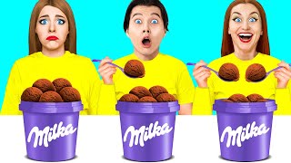 Download Lagu Tantangan Makan Tanpa Tangan vs Satu Tangan vs Dua Tangan | Situasi Lucu Multi DO Food Challenge MP3