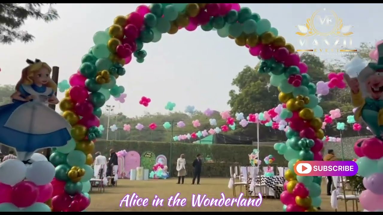 Magical Alice in Wonderland Theme Decoration by Manzil Event | Whimsical Party Ideas 
