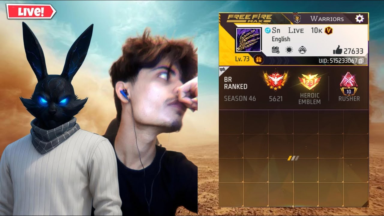 LIVE🔴 | FREE FIRE | SN GAMING | ROAD TO 3K