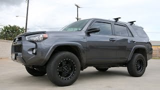 Highlight suspension lift installation video we did of a friend's 2015
toyota 4runner 2wd: bilstein 5100 front shocks set at 1.75" with 1"
rear cornfed space...